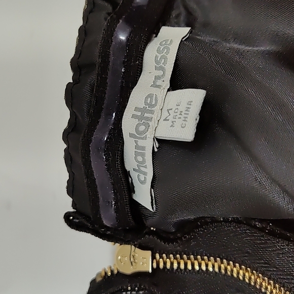 Charlotte Russe party dress metallic gold color strapless Size: M - Picture 5 of 6